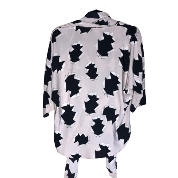DIANE VON FURSTENBERG THERESA BLOUSE SIZE 2 - Picture 3 of 10